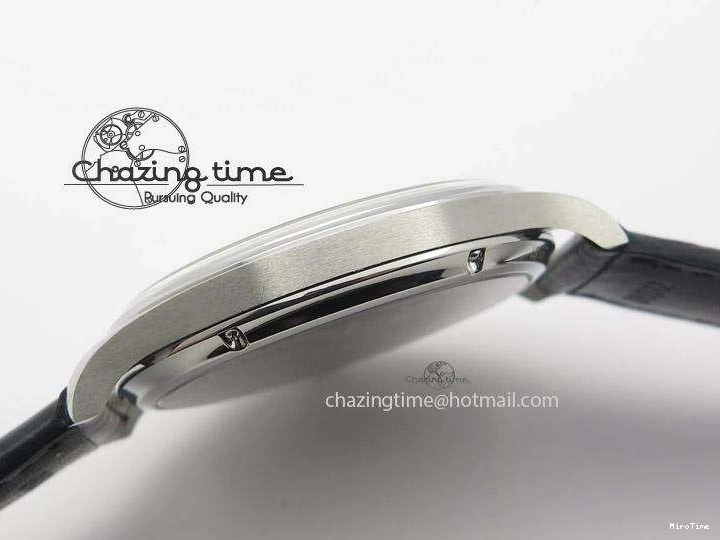 MIROTIME 0425 Portuguese IW545407 Black Dial ZF 1:1 Best Edition On Dark Blue Leather Strap DailyWear 7337